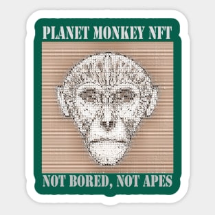 Planet Monkey Animals Not Bored Apes Sticker